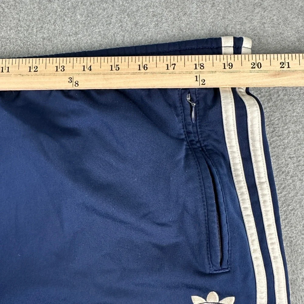 Adidas Track Pants Mens L‎ Navy Blue Snap Tear Away Adibreak Vintage 3-Stripe